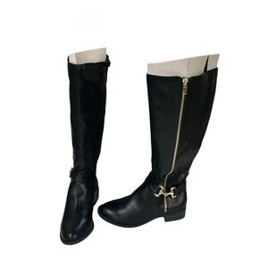 NWOT vegan leather knee length riding boots